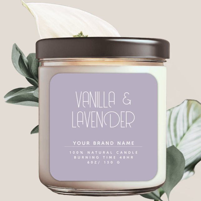 Moderne, minimalistische Verpackungen für Kosmetik Quadratischer Aufkleber (Von Creator hochgeladen)