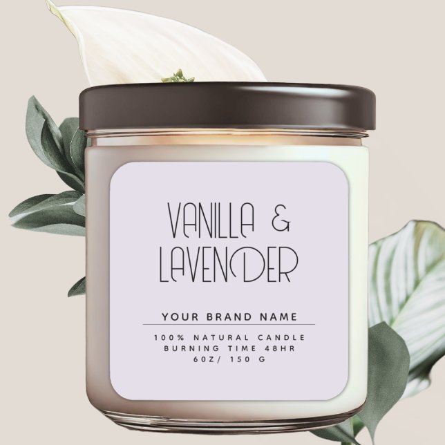 Moderne, minimalistische Verpackungen für Kosmetik Quadratischer Aufkleber (Von Creator hochgeladen)