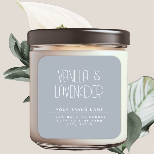 Moderne, minimalistische Verpackungen für Kosmetik Quadratischer Aufkleber (Von Creator hochgeladen)