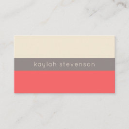 Moderne Minimalistische Visitenkarte | Korallen