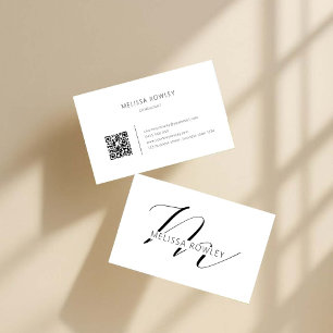 Moderne minimalistische Visitenkarte QR-Code