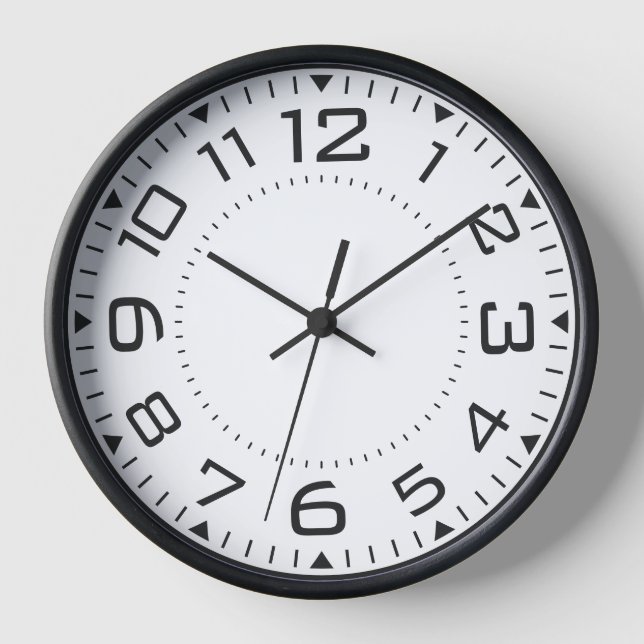 Moderne Minimalistische Wall-Clock ⏳ Sleek Black Uhr (Vorderseite)