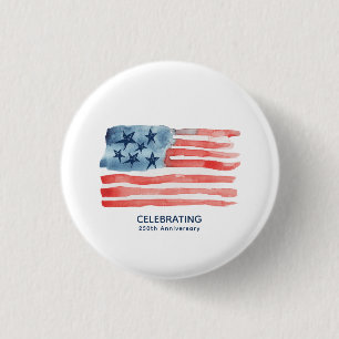 Moderne & Minimalistische Wasserfarbenflagge zum 4 Button