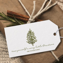 moderne minimalistische Weihnachts-Evergreen-Baum-