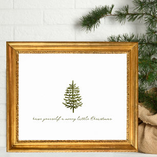 moderne minimalistische Weihnachts-Evergreen-Weihn Poster