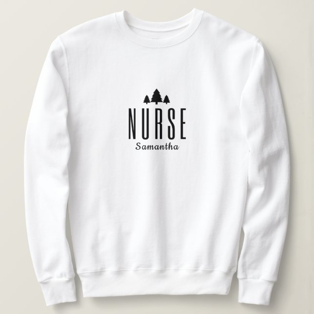 Moderne Minimalistische Weihnachtsbaumkuren Sweatshirt (Design vorne)