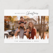 Moderne, Minimalistische Weihnachtsfamilienpost