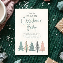 Moderne minimalistische Weihnachtsfeier-Einladung