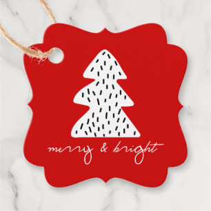 Moderne Minimalistische Weihnachtsfeiertage - Tag Geschenkanhänger