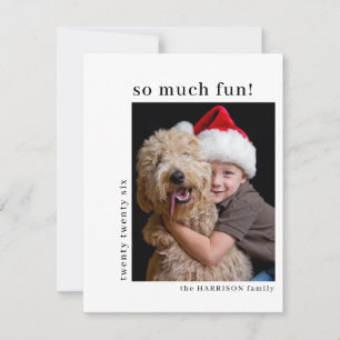 Moderne Minimalistische Weihnachtsgrüße „Oh, was f Feiertagskarte