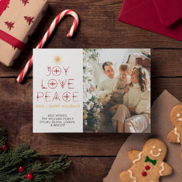 Moderne Minimalistische Weihnachtskarte mit 1 Foto Feiertagskarte