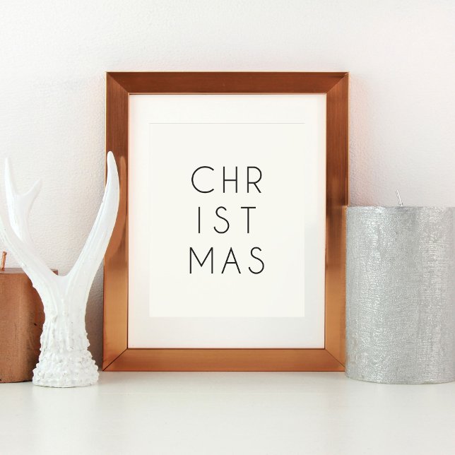 Moderne Minimalistische Weihnachtskunst Print oder Poster (Von Creator hochgeladen)