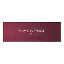 Moderne Minimalistische Wein-violette SteigungLuxe Namenschild