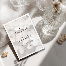 Moderne minimalistische weiße florale Save-The-Dat Save The Date