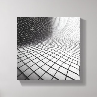 Moderne minimalistische wellige Gitterkunst - 3D a Leinwanddruck