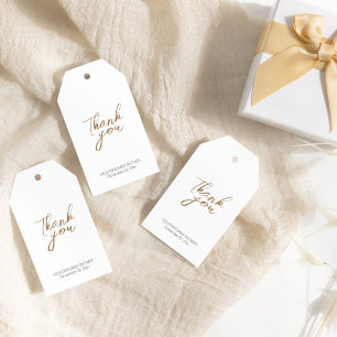 Moderne Minimalistische White Baby Dusche Vielen D Geschenkanhänger