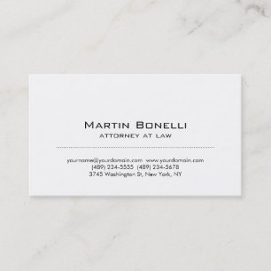 Moderne Minimalistische White Business Card Visitenkarte