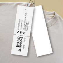 Moderne Minimalistische White Business Hang Tags