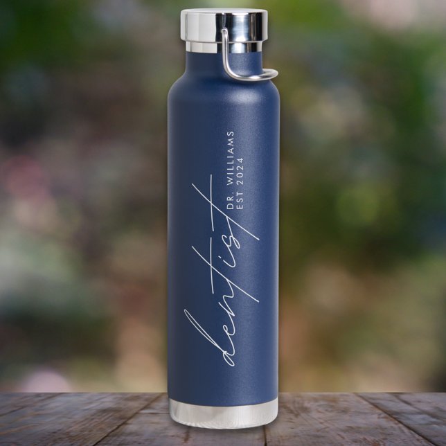 Moderne Minimalistische Zahnarztschrift Personalis Trinkflasche (Von Creator hochgeladen)