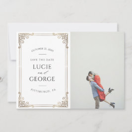 Moderne Minimalistische Zierrahmen Save the Date
