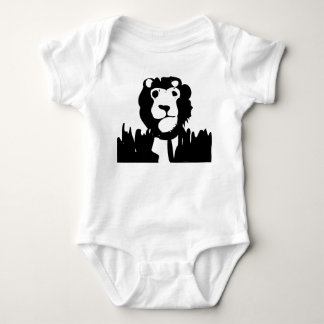 Moderne minimalistischer Löwensilhouette Baby-Body Baby Strampler