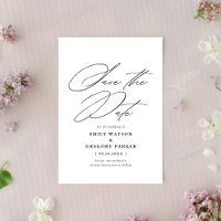 Moderne Minimalkalligrafie Black Wedding