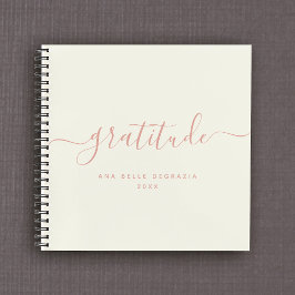 Moderne Minimalkalligraphie Pink Dankeszeitschrift Notizbuch