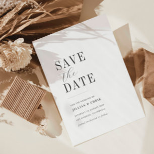 moderne Minimalkarte Save the Date Einladung