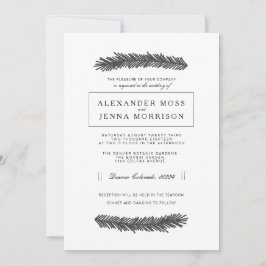 Moderne Minimalkiefer Einladung