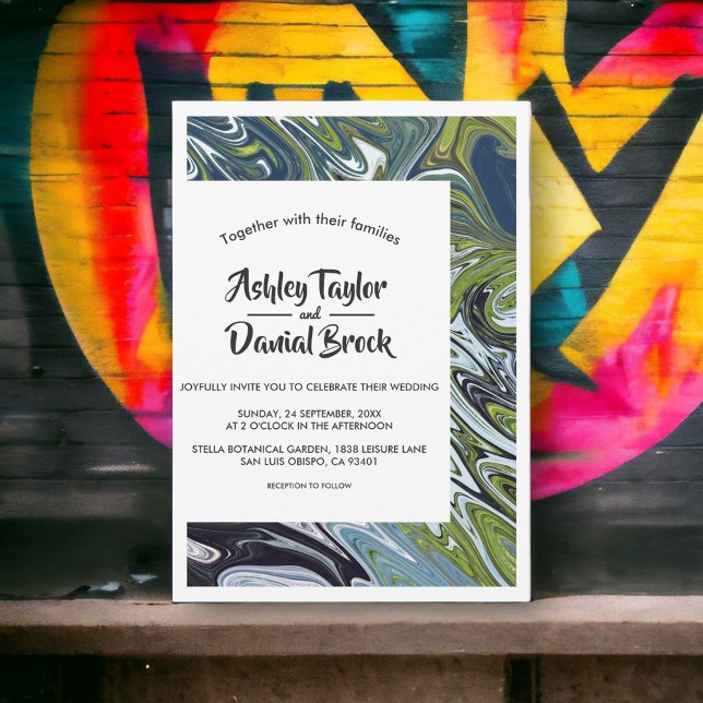 Moderne Minimallandschaft Abstrakte künstlerische  Einladung (Von Creator hochgeladen)