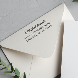 Moderne Minimalname Custom Rücksendeadresse Permastempel