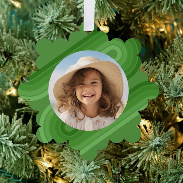 Moderne Minimalschattierungen von Juniperstreifen  Ornament Karte (Insitu (Baum))