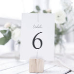 Moderne Minimalskritik Tischnummer<br><div class="desc">Einfache und schicke Tischnummern geben bei Ihrer Hochzeit oder Veranstaltung eine elegante Note. Das Design enthält "Tabelle" in handgeschriebenen Schriftzeichen,  die Tabelle darunter in zeitloser Serifentypografie. Design wiederholt sich auf der Rückseite. Farbe: Asche,  ein weiches Schwarz.</div>