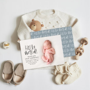 Moderne, minimalstaubige, blaue Fotos Ankündigung