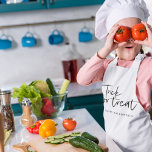 Moderne Minimaltricks und Leckerei | Frohe Hallowe Kinderschürze<br><div class="desc">Moderne Minimaltricks und Leckerei | Frohe Halloween</div>
