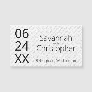 Moderne MinimalWedding rettet die Date Magnet Card