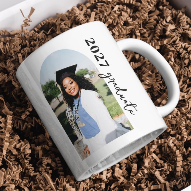 Moderne Minmal-Bogen-Foto-Absolventen-Tasse Kaffeetasse (Von Creator hochgeladen)