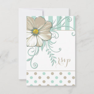 MODERNE MINT-BISKEN-STREIFEN RSVP KARTE