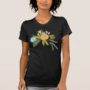 Moderne Mint Damask Hochzeit einladen T-Shirt