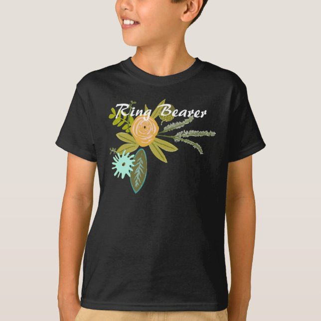 Moderne Mint Damask Hochzeit einladen T-Shirt (Vorderseite)