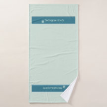 Moderne Mintblaue "Guten Morgen" Minimalistin