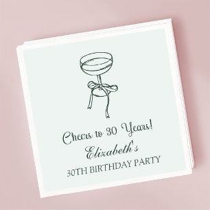 Moderne Minte jubelt bis 30 Jahre Geburtstag Napki Serviette