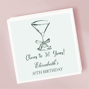 Moderne Minte jubelt bis 30 Jahre Geburtstag Napki Serviette