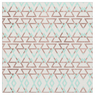 Moderne Minze grüne Rose Gold Glitzer Dreiecke Stoff