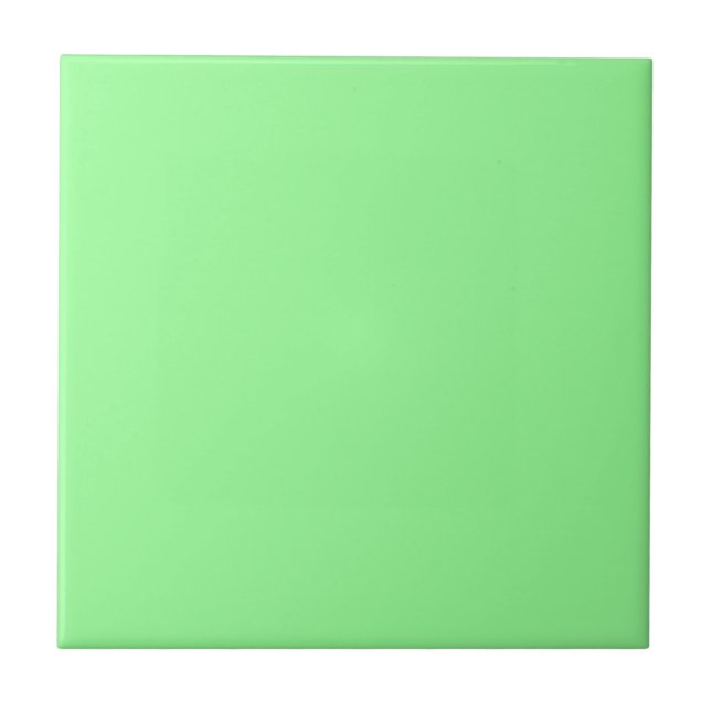 Moderne Minze grüne Schlichte Solid Color Fliese (Vorderseite)