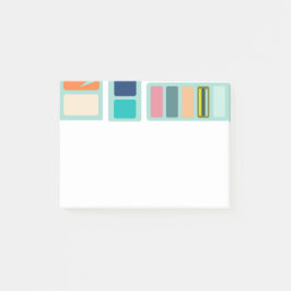 Moderne Mischung aus Mitte des Jahrhunderts Post-it Klebezettel