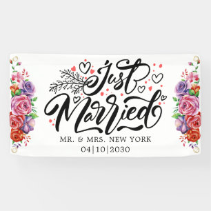 Moderne Mit Herz Frisch Vermählt Auto Banner