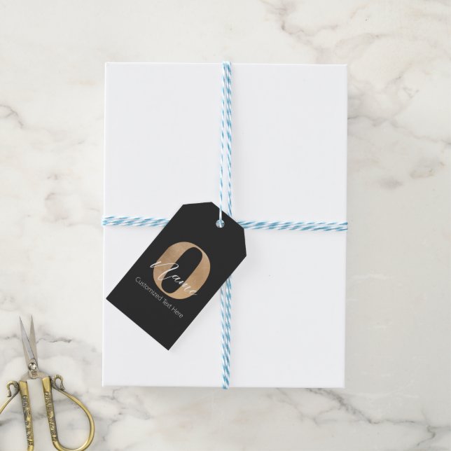 Moderne Mit Monogramm anfängliche O & Name Persona Geschenkanhänger (Mit Garn)