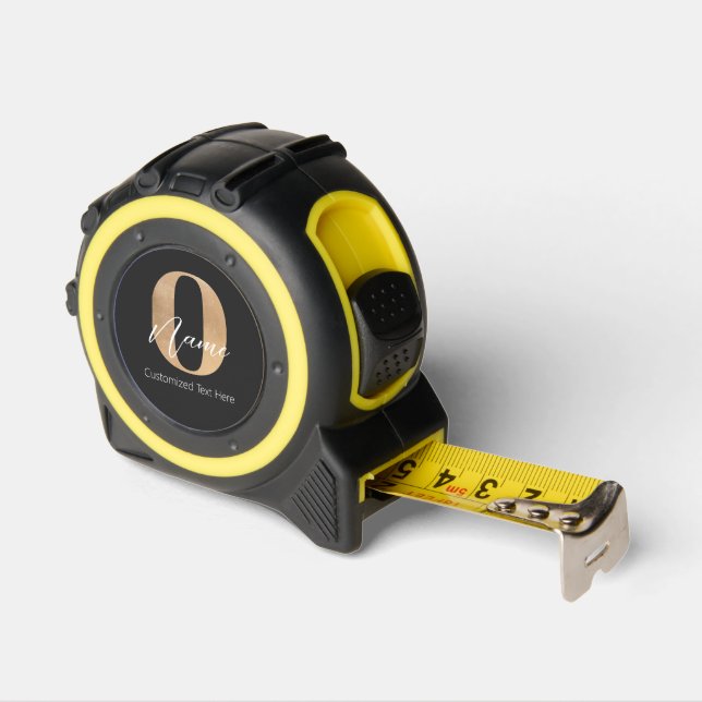 Moderne Mit Monogramm anfängliche O & Name Persona Maßband (Winkel)