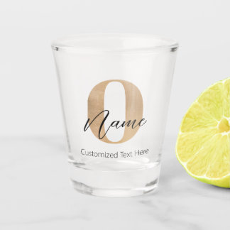 Moderne Mit Monogramm anfängliche O & Name Persona Schnapsglas
